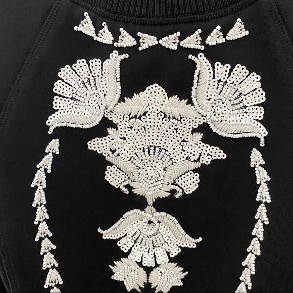 NEW MARCHESA Voyage Black and White Sequin Fit & Flare Dress Cocktail Whimsigoth - Picture 6 of 11